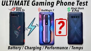RedMagic 7 vs Asus ROG Phone 5s vs BlackShark 4 Pro - Performance/Battery/Charging Test!