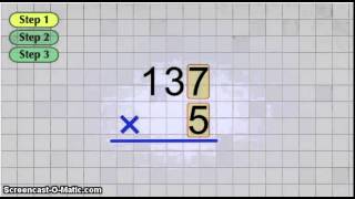 3 digit by 1 digit multiplication