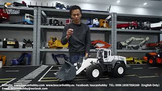 Unbox white JDM-88 870K Metal 1/14 RC Hydraulic Loader,Sound & Light, two speed differential lock.