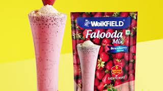 Summers are better with Weikfield's Strawberry Falooda!