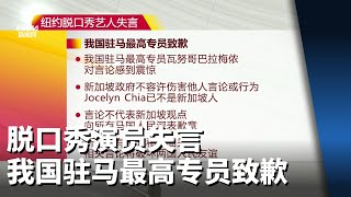 脱口秀演员失言 我国驻马最高专员向马国人致歉