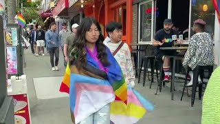 Post-parade S.F. Pride revelers descend on the Castro District