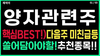 양자 관련주 - 핵심 BEST) 다음주 미친급등 쓸어담아야할 종목 AI관련주 트럼프관련주 양자암호 양자컴퓨터 양자관련주 급등주 대선주 주가 주가전망 주식추천 재석이