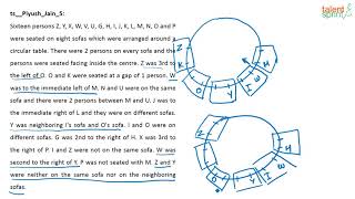 Circular Arrangement | Advanced Example - 40 | Reasoning Ability | TalentSprint Aptitude Prep sbi po