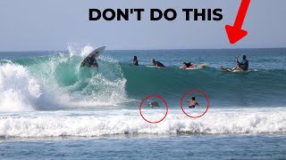 How To Surf CROWDED \u0026 Pumping Waves | Surfing Lesson