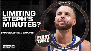 Shannon Sharpe & Kendrick Perkins DO NOT see eye-to-eye over Steph Curry’s minut