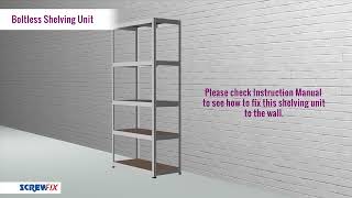 GALVANISED STEEL BOLTLESS SHELVING UNIT | Screwfix
