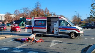 Dzierżoniów, potrącenie pieszej na przejściu