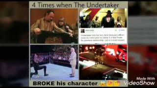 4 times The UNDERTAKER broke Character for GOOD - Kindness of Undertaker - Undertaker in tears(Cries