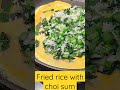 Craving fried rice with Choi sum.|Survivorliz Channel #friedrice #egg #choisum