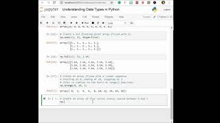 Creating Arrays from Scratch || Data Science || Machine Learning || Python Programming Language ||