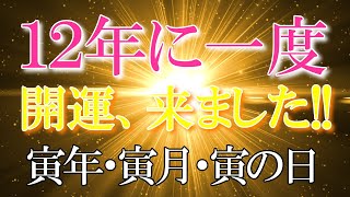 ※今、ついに来た!!２月１８日は超金運開運日!!12年に一度の寅年・寅月・寅の日の恩恵を受け取る