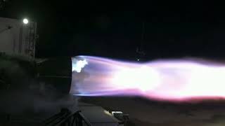 SpaceX Raptor engine, stand test firing