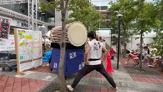 Japanese Taiko art of sounds of nagado-daiko taiko drums