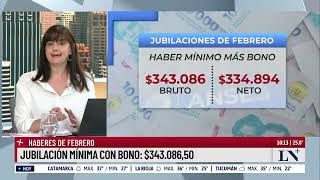 Las jubilaciones aumentarán un 2,7% en febrero y la mínima pasará a ser de $273.086,50