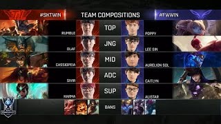 【S6全球總決賽】第四日 小組賽 B組 SKT vs FW