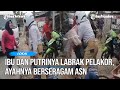 VIRAL - Labrak Pelakor di Kampar, Ibu dan Putrinya Amuk Wanita Selingkuhan Ayah Berseragam ASN