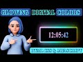 Digital Clock with Colorful Glowing Effect using HTML CSS & JavaScript
