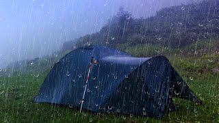 Relaxing Rain for Sleeping - Rain Sound and Thunder on the Tent - 8 Hours