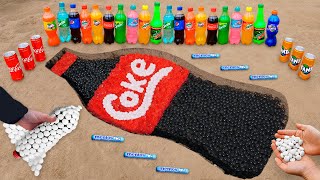 Coca-Cola Logo vs Mentos with Orbeez Underground | Best Coke Experiments