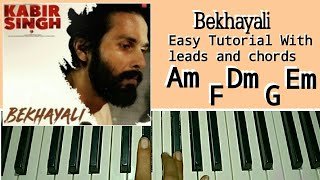 Kabir Singh : Bekhayali | Easy Piano Tutorial | Shahid Kapoor, Kiara Advani, Sandeep Reddy, Arijit S