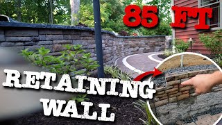 Installing the Stunning 85ft Retaining Wall in Weston's Dream Outdoor Living Space | Part 2