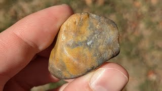 Polishing a Yellow Jasper and Agate into a beautiful Gemstone!!