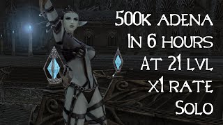 Lineage II / How to become an affluent at the start on low rate server