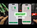 Transfer WhatsApp Chats Without Backup (iPhone to iPhone)