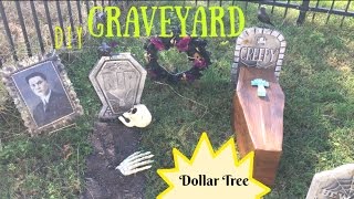 DIY Halloween Graveyard | Dollar Tree DIY