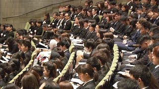 香川で専門学校の合同入学式　743人が入学、介護部門では留学生40人受け入れ