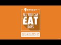 all you can eat days 50% off 11 sec