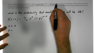 Binomial Distribution Probabilities: Calculating Binomial Probabilities Example 5 - Part 1