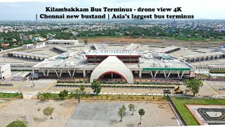 asia’s biggest bus terminus /kilambakkam bus terminus drone view 4k