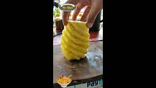 How to cut and clean Pineapple by mr. Bhel bhandari malharganj indore