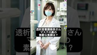 透析室看護師長さんのマスクの奥の素敵な素顔は？ #shorts #看護師 #看護師長 #マスク美人