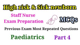 Pediatrics mcqs || High Risk Neonates mcqs for staff nurse exam 2023 #pediatricsmcqs