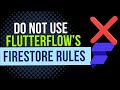 You should NOT use FlutterFlow's Firetore Rules Editor!