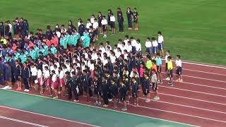 H29 千葉県中学校新人陸上大会　閉会式　参加チーム