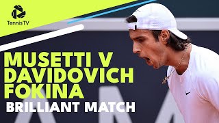 Lorenzo Musetti vs Alejandro Davidovich Fokina Brilliant Tennis | Hamburg 2022 Quarter-Final