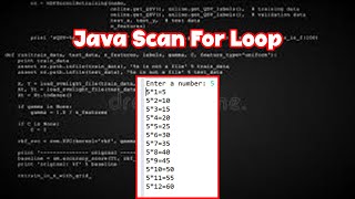 Java Scan For Loop Ali