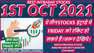 BEST INTRADAY STOCKS FOR 1 OCTOBER 2021 | INTRADAY TRADING SOLUTION | INTRADAY TRADING STRATEGY