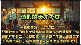 同桌被誉为「天才少女」。只因她参加的所有考试都能稳居第一，每次都能比第二名只多3分。没错，我就是那个悲催的万年老二。#一口气看完 #有声书 #故事 #反转 #爽文 #复仇 #高考 #学霸 #学校