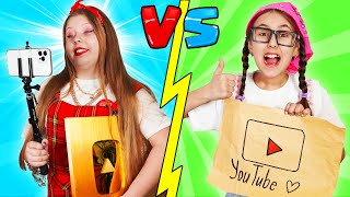 RICH BLOGGER  vs POOR BLOGGER || Crazy Funny Situations on Youtube