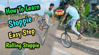 How to Stoppie On Normal Cycle! 😍 My 1st Vlog On Cycle Rolling Stoppie!#viral #video#viral