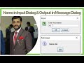 Taking Input In java Using Swing with Practical and Tasks as you can also Learn | User Input Dialog