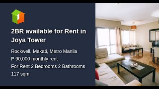 2BR available for Rent in Joya Tower