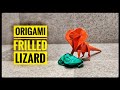 Origami Frilled Lizard | Origami animals | Origami tutorial | Paper craft