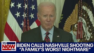 Nashville school shooting: Biden calls it a "nightmare," pushes for more gun laws | LiveNOW from FOX