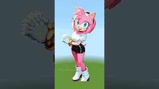 The Best Amy Rose Pixel Art in Minecraft ð || Rate My Art ðĻ | #shorts #gaming #minecraft